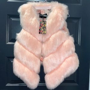 Pink Faux Fur Vest Size: M